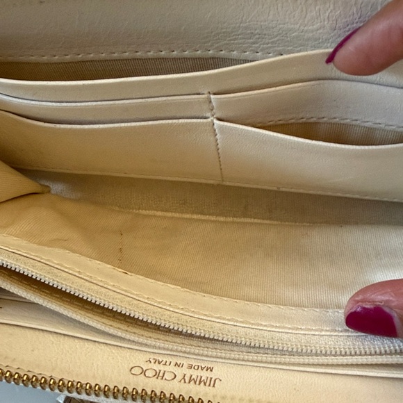 Jimmy Choo Cream Star-Embellished Wallet - Picture 9 of 14